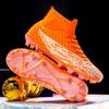 2025 new football shoes men's high-top students TF broken nails AG long nails adult breathable training shoes women's non-slip