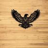 Black Metal Eagle Wall Decor, Metal Wall Art Black Eagle Silhouette, Eagle Outdoor Wall Hanging Decor for Bedroom, Living Room, Hallway