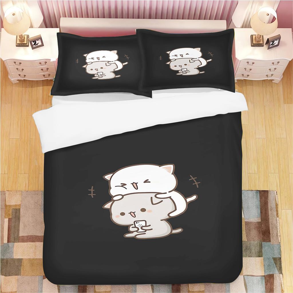 Schattige Bubu Dudu Cartoon Beer Panda Dekbedovertrek Kawaii Beddengoedsets Zachte Dekbedovertrek en Kussenslopen Eenpersoons/Tweepersoons/Queen/King Jongens
