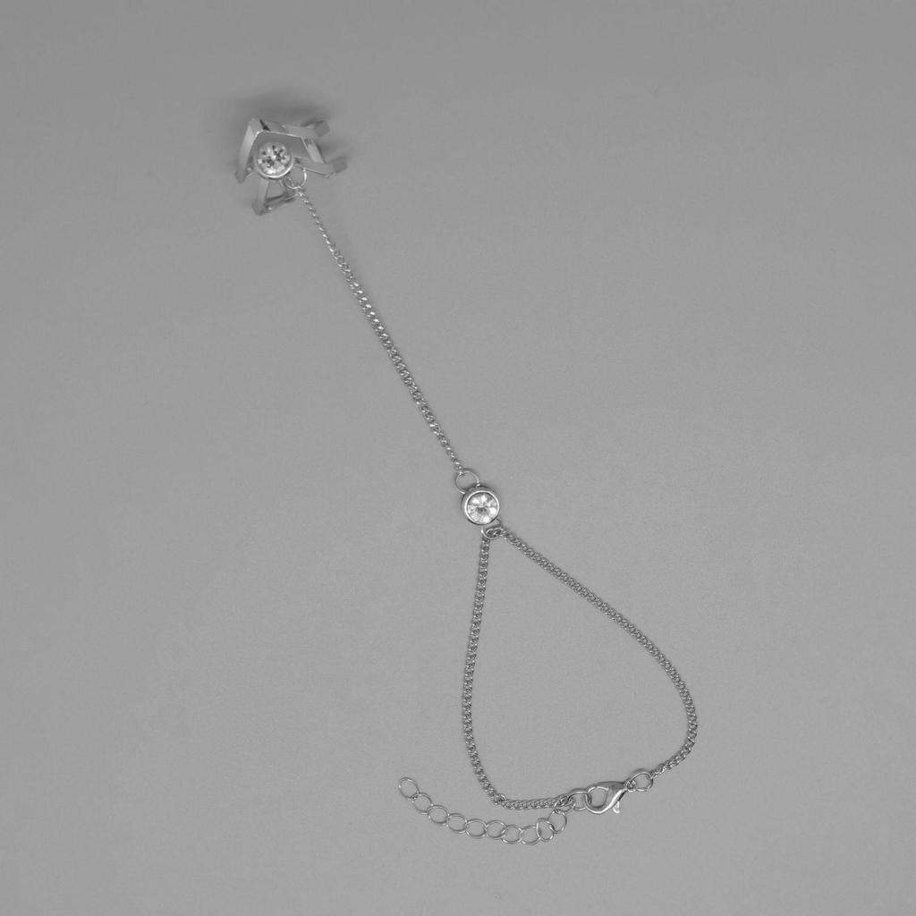 Chic Diamond Inlaid Geometric Arrow Chain Metal Bracelet for Women