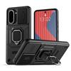 KEYSION Shockproof Case for OnePlus Nord CE5 5G Slide Camera Protection Metal Ring Stand Phone Cover for One Plus 1+ Nord CE 5