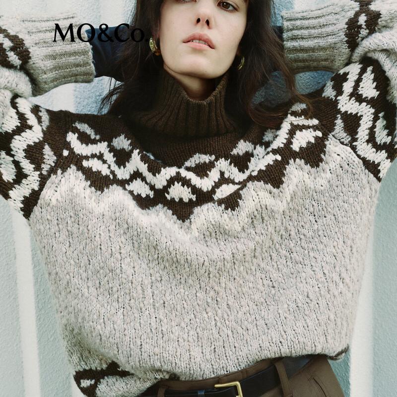MO&Co. High Neck Wool Sweater