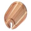 Wine Appetizer Plate Cheese Board Wooden Steak Plate with Wine Glass Holder for Party Gathering