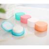Compact Plastic Makeup Cotton Storage Box Square Design Clear Container Dustproof Lid For Small Spaces Travel