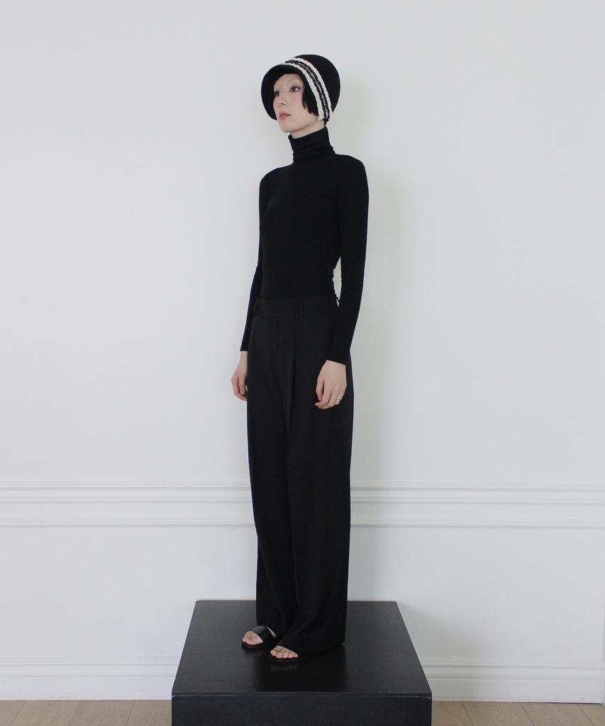 RUBATI Classic Wide Wool Pants (Black)