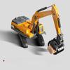 Alloy Excavator Construction Toy For Kids With Inertia Drive And Articulated Joints
