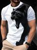 Men's Casual Sports 3D Print Pattern T-Shirt - Fashion Street Style Design, Breathable Crew Neck Regular Fit, Machine Washable Summer Casual Top
