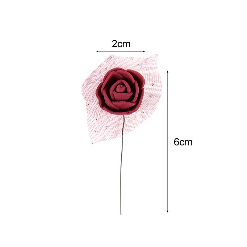 144/288 Stück Mini Spitze Rosenblume Kunstblume Kleine Schaumrosenblütenköpfe Hochzeitsdekoration DIY Bastelstraußzubehör