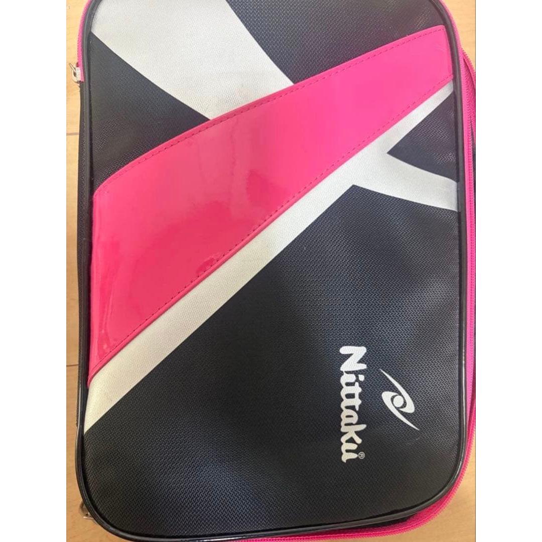 Used Nittaku Table Tennis Racket Case Maintenance Supplies Set