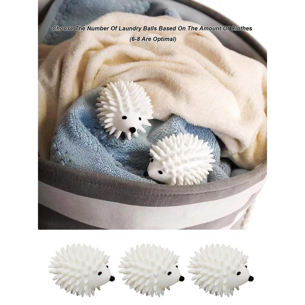 Laundry Ball White-colored Hedgehog Stain Remover Anti Entanglement Magic Washing Washing Tangling Clothes Universal Washing Machines