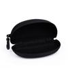 Black EVA Large Frame Zipper Sunglasses Case: Pressure-Resistant, Portable, with Hook, and Oxford Cloth for Sports Glasses.