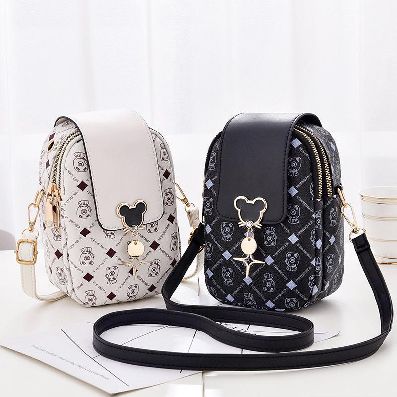 New Mi Qi Oblique Mobile Phone Bag Women'S Bag Mini Bag Fashion Print Shoulder Bag Purse Purse Small Bag