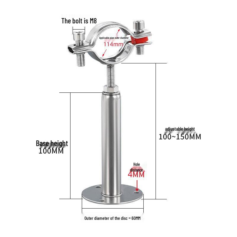 Stainless Steel Pipe Fixing Bracket Clamp for Gas and Water Pipes
