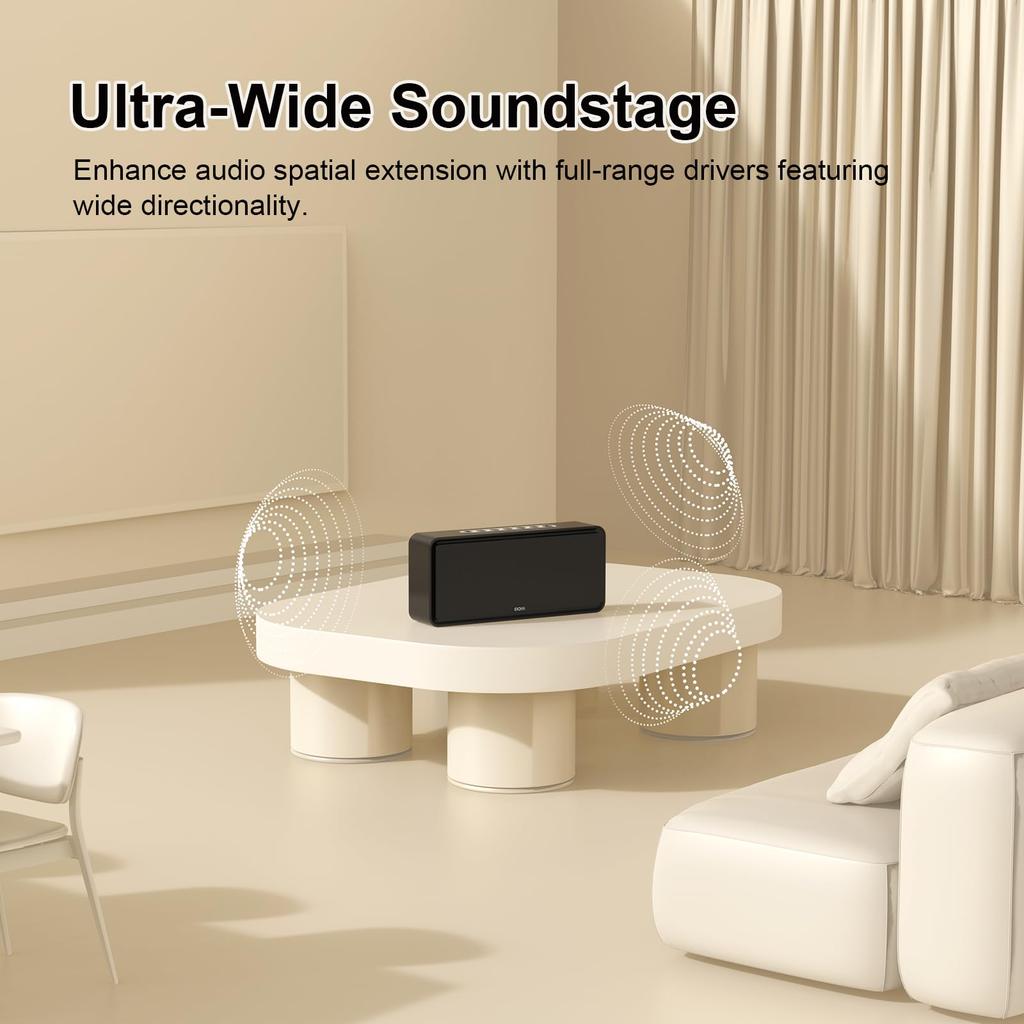 DOSS SoundBox XL Bluetooth 32W Loud Volume with Dual DSP Portable Bluetooth Speaker with 12W Deep Fully Wireless Stereo 10 Hours of TF Card Charging