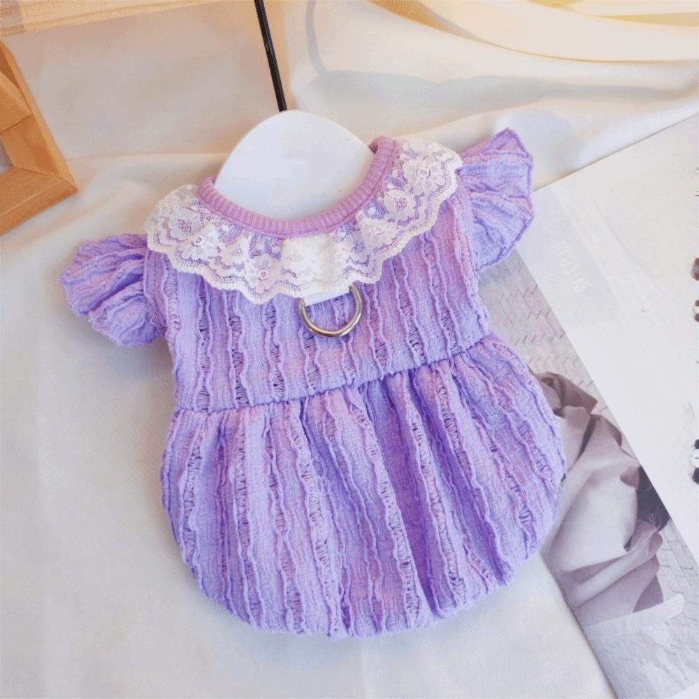 Comfortable Puppy Princess Dress Thin Breathable Pet Puff Skirt Fashion Pet Clothing  Daily Wear