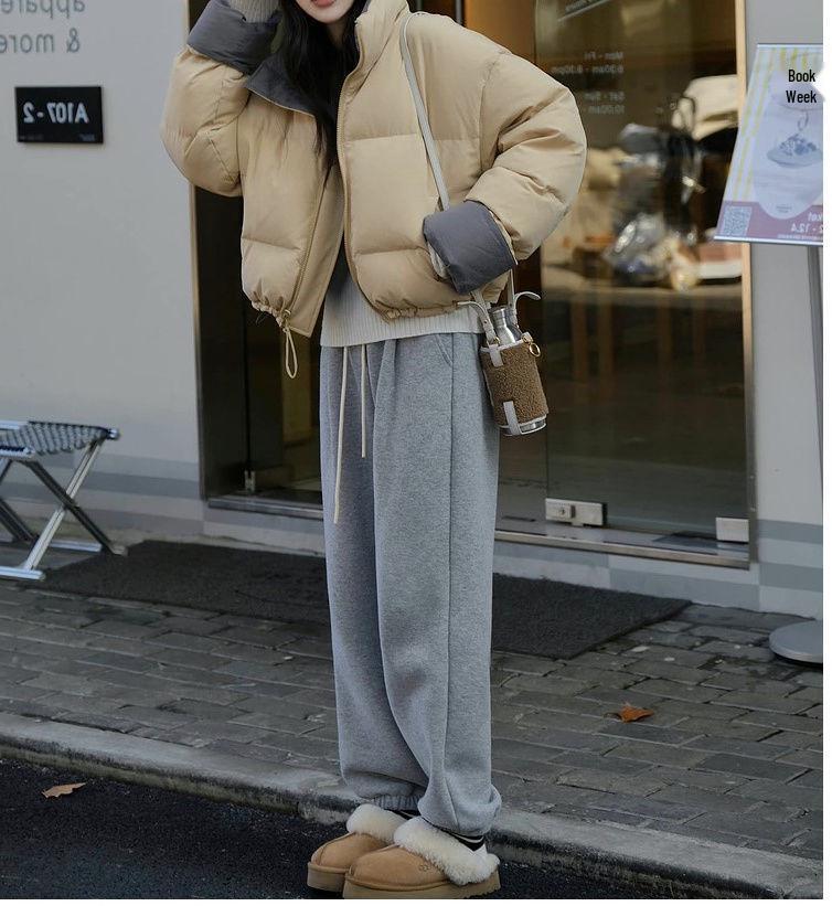 Koreansk stil dam kort vit ankdunjacka: Snygg, Varm, Mångsidig Vinterrock