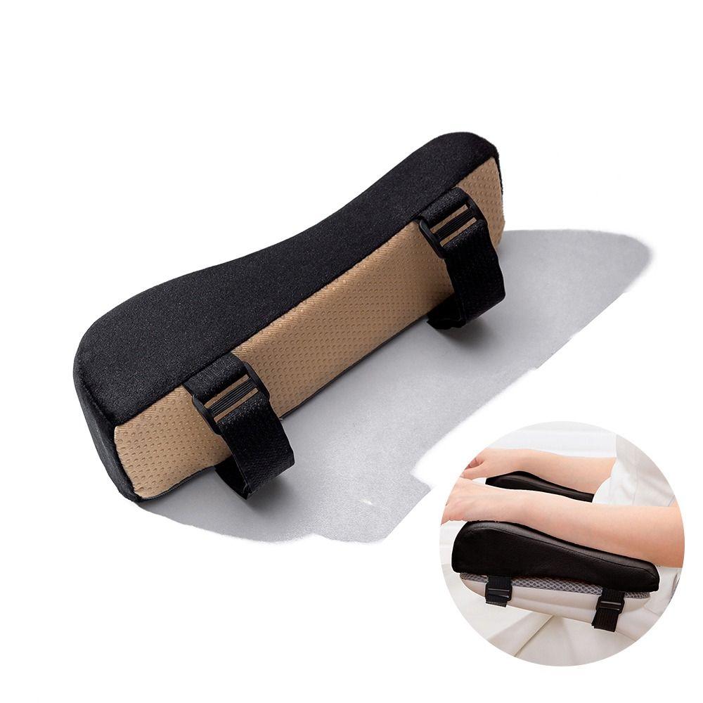 1Pair Soft Chair Armrest Pad Non-Slip Comfortable Chair Elbow Pillows Pad with Adjustable Straps Chair Armrest Cushion Office