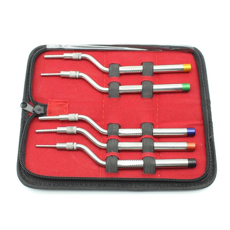 5 Pcs Dental Implant Osteotome Instrument Maxillary Sinus Elevator Tool Concave Tips Sinus Lifting Device Implant Bone Extruder