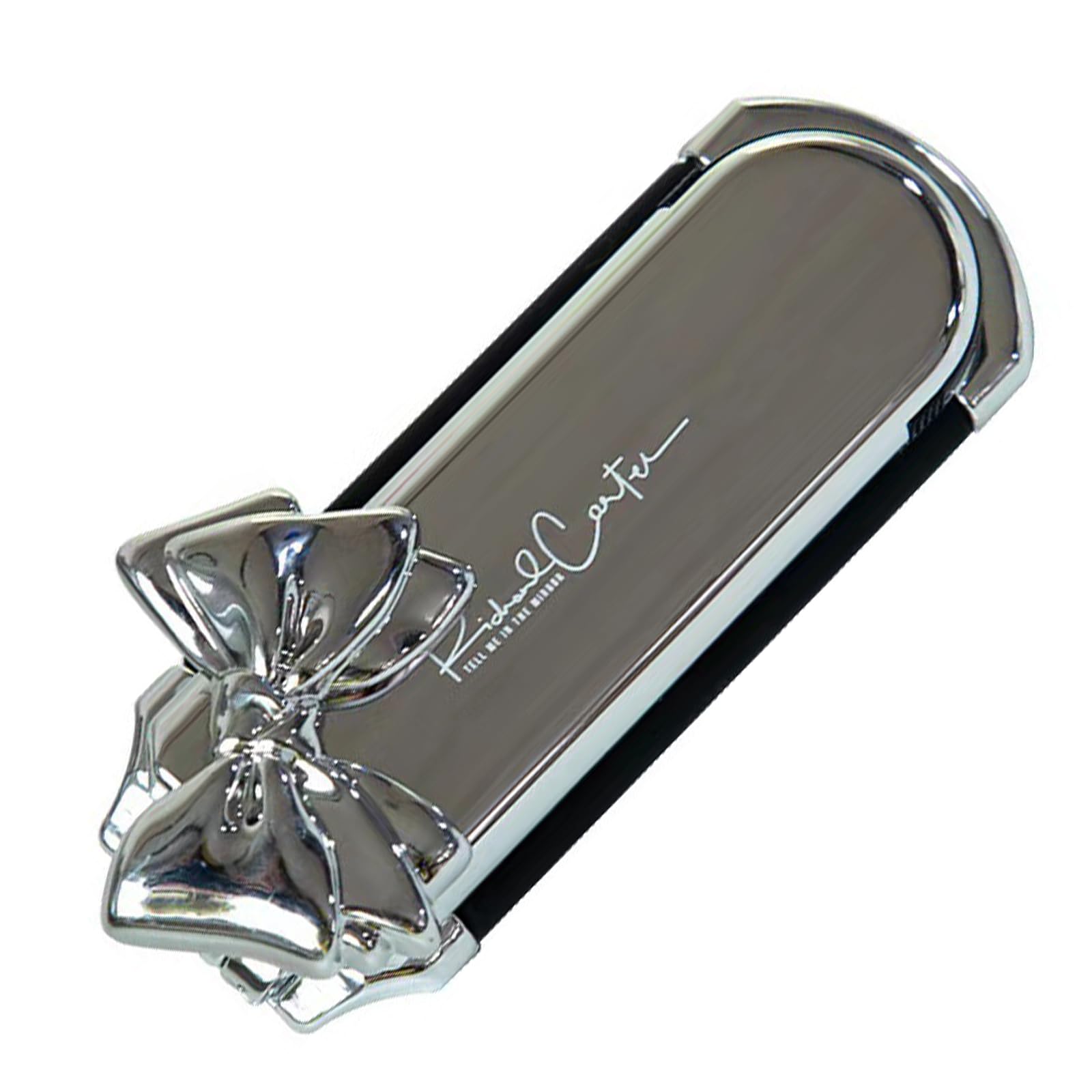 

EsiFare Folding Compact Hair Brush with Mirror Static Electricity Prevention Portable Ladies Travel Lightweight Butterfly Knot Silver
