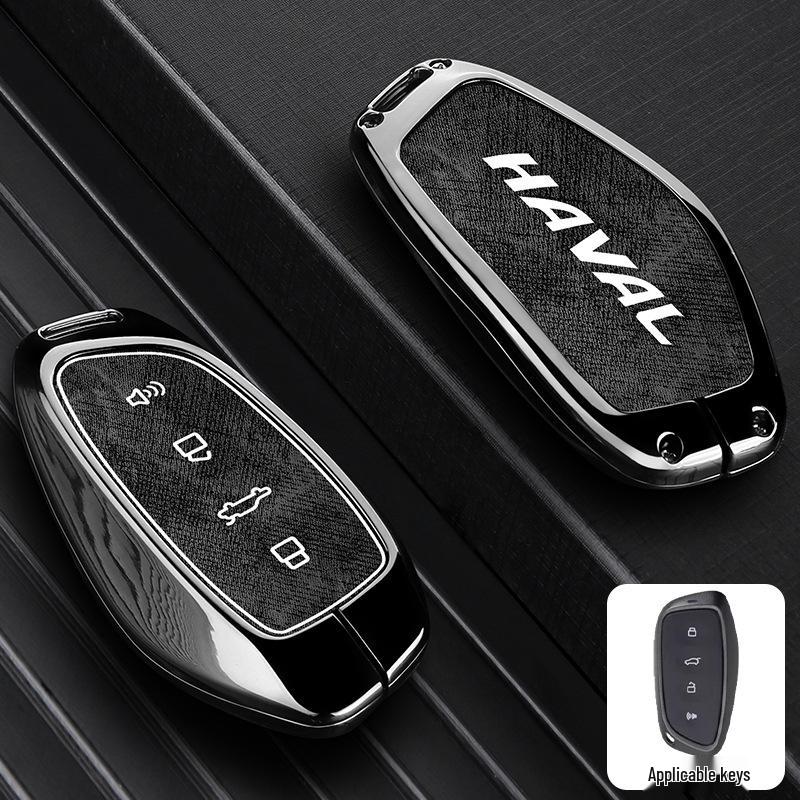 Haval Car Key Case: Great Wall H2S, H6, First Love, Big Dog, M6, H4, F7x, F5, H9 - Zinc Alloy Buckle and Shell.