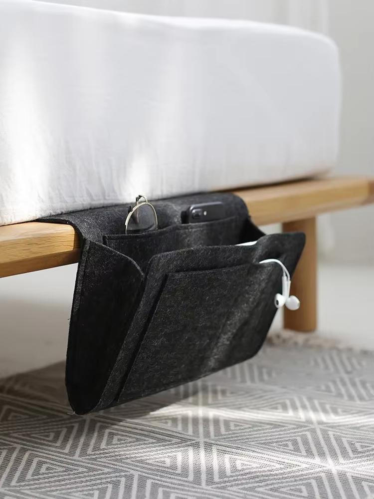 Borsa Appesa da Parete in Feltro per Dormitorio Letto Divano Tappeto Camera da Letto Negozio Contenuto Per CD Riviste Blocco Appunti Cancelleria Telefoni Cellulari Oggetti Vari