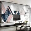 Photo Mural 3D Geometric Marble TV Background Wall Painting Living Room Bedroom Wall Papers Home Decor