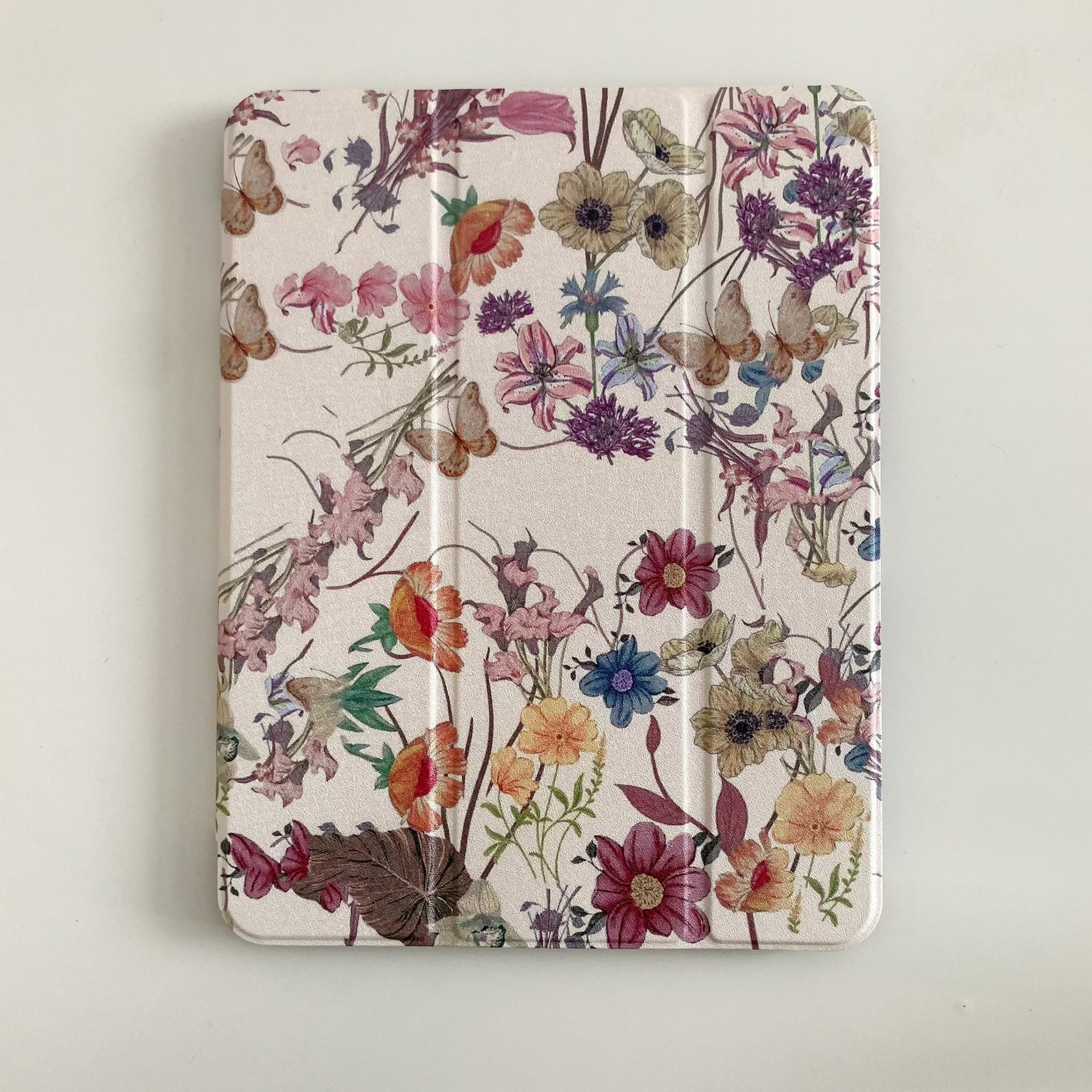 

Three-Fold Oil Painting Floral iPad Mini 6 Case for 10th Gen iPad 2025 iPad mini6/7(8.3-inch)