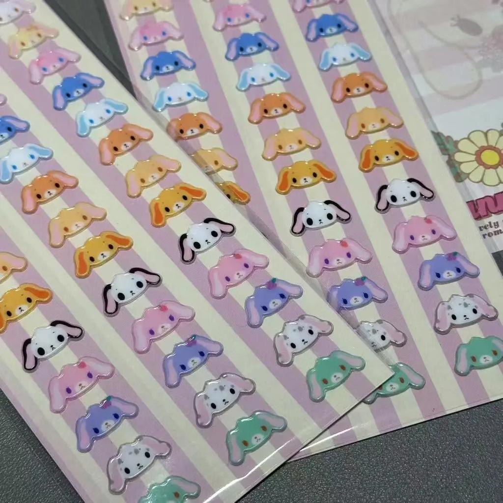 New Sanrio Usahana Sugarbunnies 3D Bubble Stickers Toy Girl's Diary Decorative Stickers Diy Phone Case Camera Decoration Toy Gif