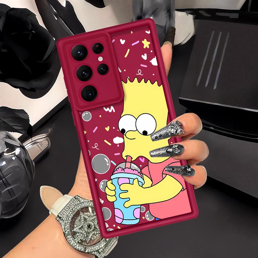 

Cartoon The Simpsons Bart Case for Samsung Galaxy S25 S24 ultra S23 S20 FE S21 S22 Plus Note 20 Ultra S25 Phone Cover Galaxy S23+