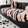 Plush Sofa Cushion and Blanket for Winter Warmth Thickened Non Slip Sofas Towel  Bed Sheet Black  White Patterned Settee Cover