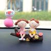 New Cute Couples Car Ornaments Tree Branch Figure Figurines Decorations Automotive Interior Dashboard Decor Accessories