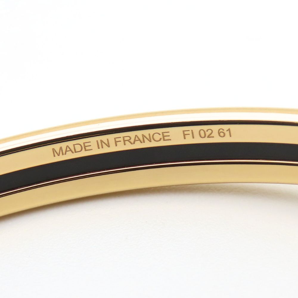Used HERMES bracelet Uni metal/enamel 11.6g white gold Bangle