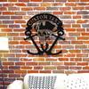 Custom Pirate Skull Anchor Metal Wall Art, Nautical Home Decor Personalized Family Sign