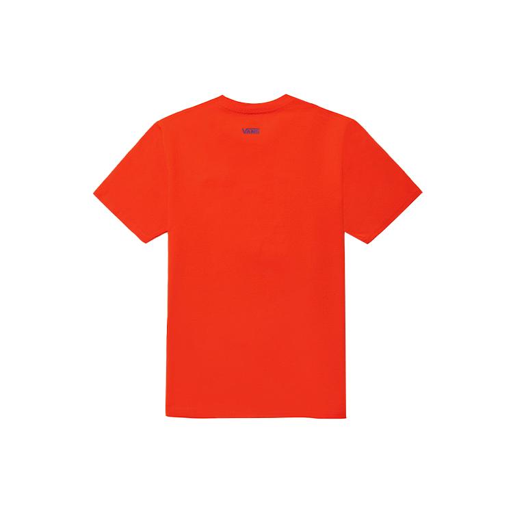 Vans T Shirts Women's Orange Crew Neck Moderate Straight Fit VN0A5F2E9D2