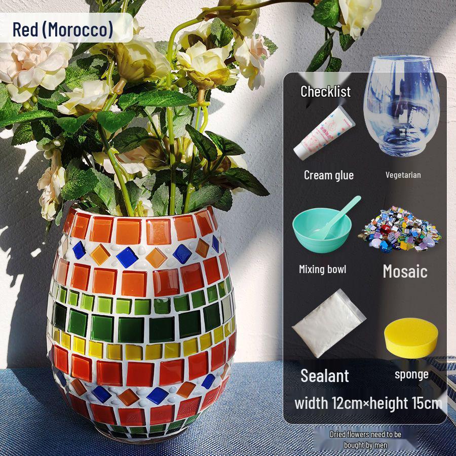 

Набор для мозаичной стеклянной гидропонной вазы своими руками ко Дню матери