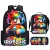 ROBLOX Themed Kids Backpack School Lightweight Durable Oxford Fabric Bag With Padded Straps Cartoon Print Grades 1-9