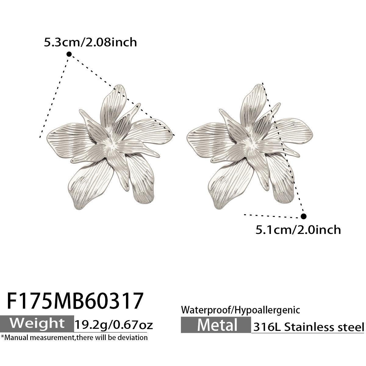 Luxurious 18K Gold-Plated Double-Layer Flower Earrings with European & American Design