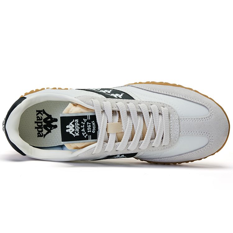 Kappa Retro Sports Versatile Synthetic Leather Non-Slip Wear-Resistant Shock Absorbing Low-Top Casual Running Shoes Unisex sneaker Gray K0EW5MM22-133