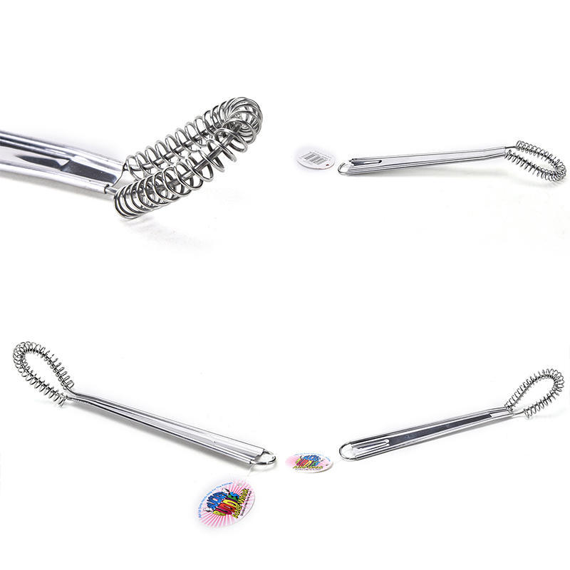 2016  Cooking Tools Steel Egg Beater Mini Whisk Milk Frother Foamer Coffee Mixer Spring Sauce Blender Accessoire De Cuisine