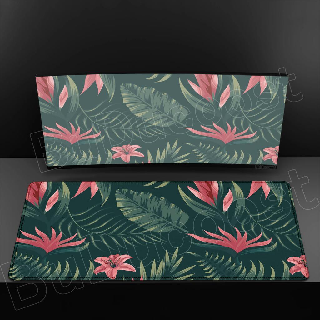 Green Flowers and Plants Mouse Pad Game Office HD Print New Mousepad XXL Playmat Non-Slip Natural Rubber Gaming Laptop Table Mat