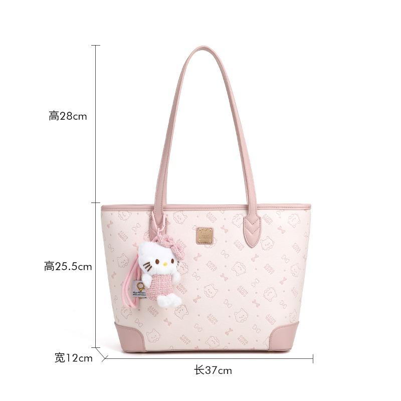 

New girl s heart versatile large-capacity commuter student shoulder handbag cute cartoon printed tote bag
