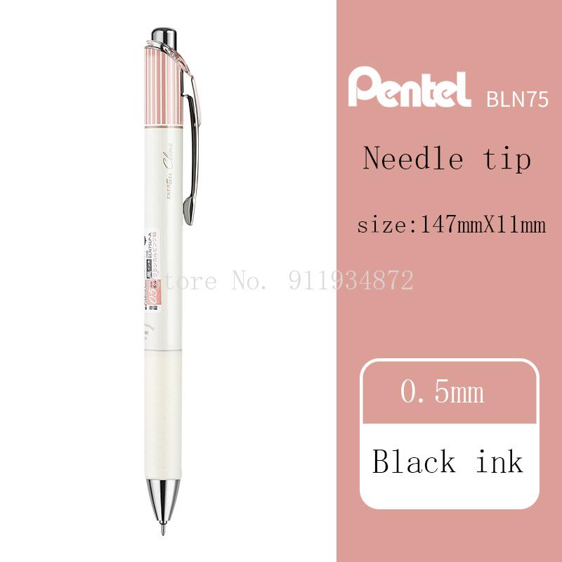 1pcs Japan Pentel Energel Gel Pen Quick DryLimited Stripe Type Press Color Pen BLN75 Student Test  0.5mm Stationery