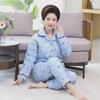 Quilted Flannel Pajama Jacket - Cozy Winter Cardigan for Middle-Aged & Elderly Women