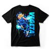 Dragon Ball Z Vegeta Super Saiyan Blue Lightning TShirt Anime Graphic Tee Black