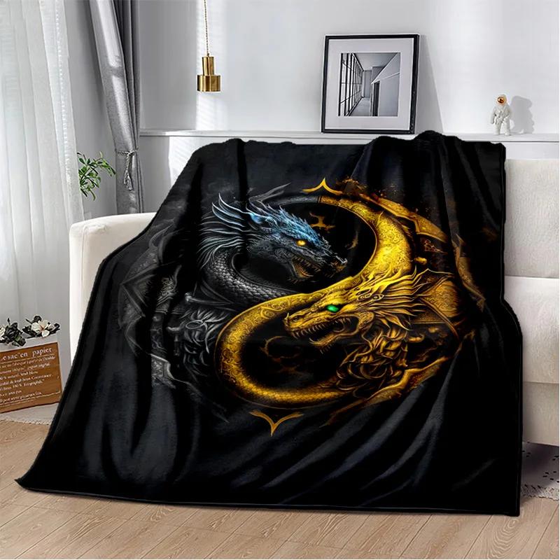 3D Naturalize Yin and Yang Chinese Tai Chi Blanket,Soft Throw Blanket for Home Bedroom Bed Sofa Travel Office Cover Blanket Kids