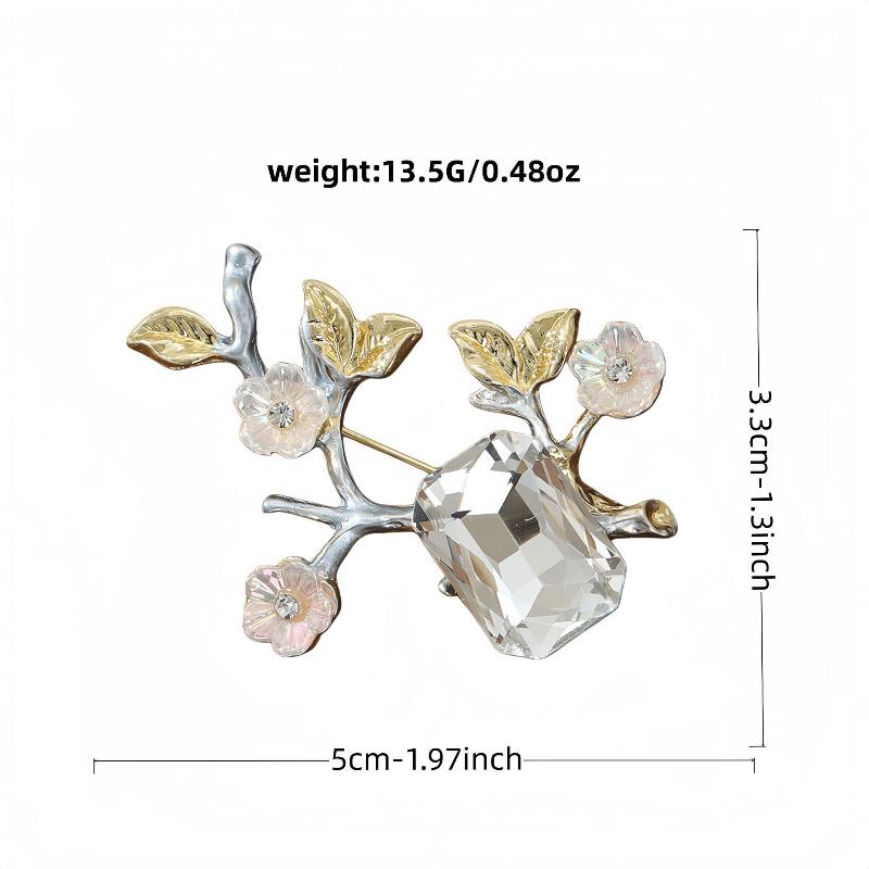 Elegant Flower Pearl Brooch Gold Tone Shell Petal Lapel Pin For Women Suit Coat Dress Jewelry Gift