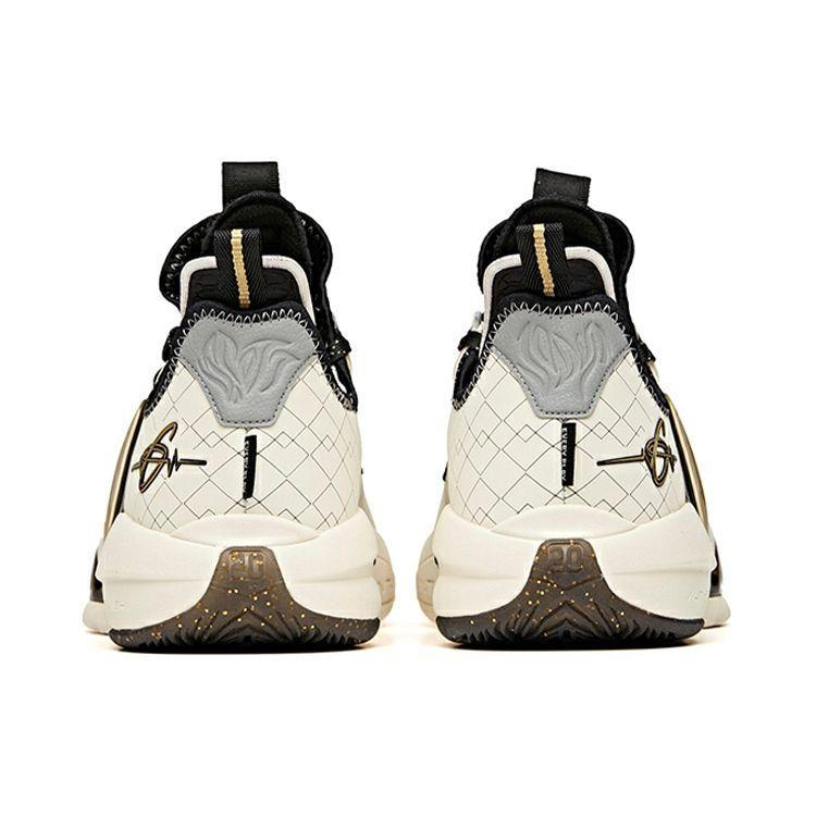 Anta GH2 Go Hard Hayward Slip Resistant Durable Low Top Basketball Shoes Men Basketball Shoes White Brown 112111103-1