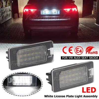2pcs LED Number License Plate Light Lamp For VW Golf Mk6 Mk7 Plus Jetta MK6 Passat B6 B7 Polo Touareg Mk2 Tiguan Touran Sharan