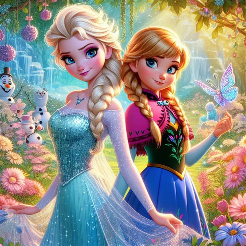 Princess Elsa Anna Diamond Painting New Full Diamond Frozen Series Bedroom Decoration Diamond Embroidery Material Pack