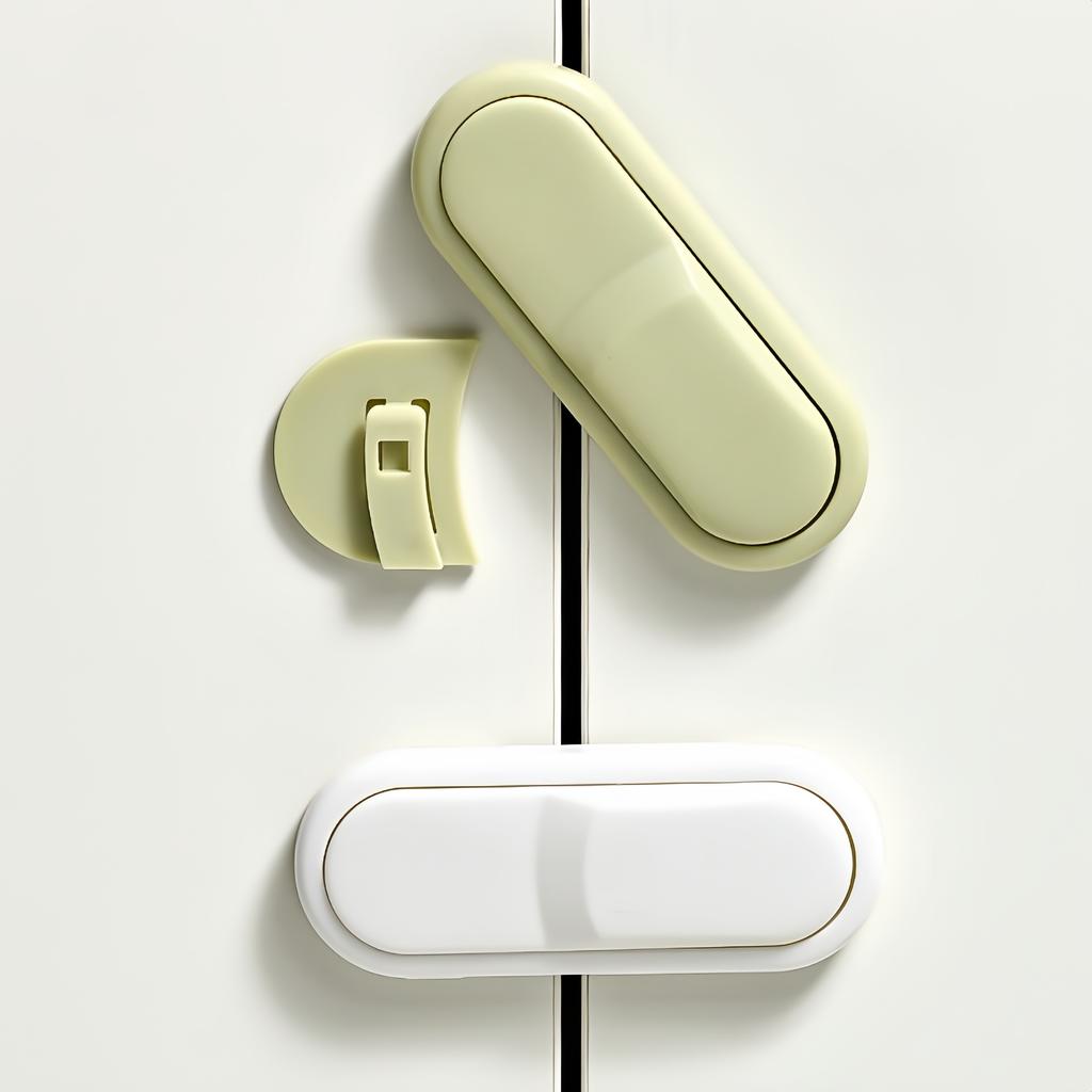 No-Tool Install Polished Durable Child Safety Locks Waterproof Eco-Friendly Baby Proof Cabinet/Drawer/Fridge Locks Button Unlock